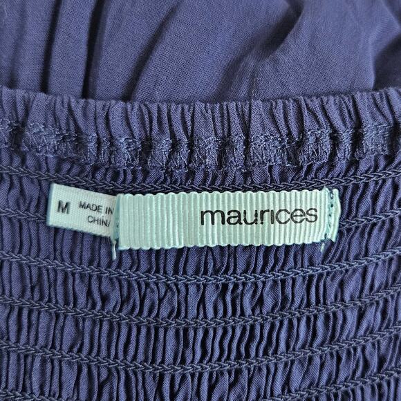 Maurices Navy Blue Embroidered Midi Dress - Picture 3 of 9